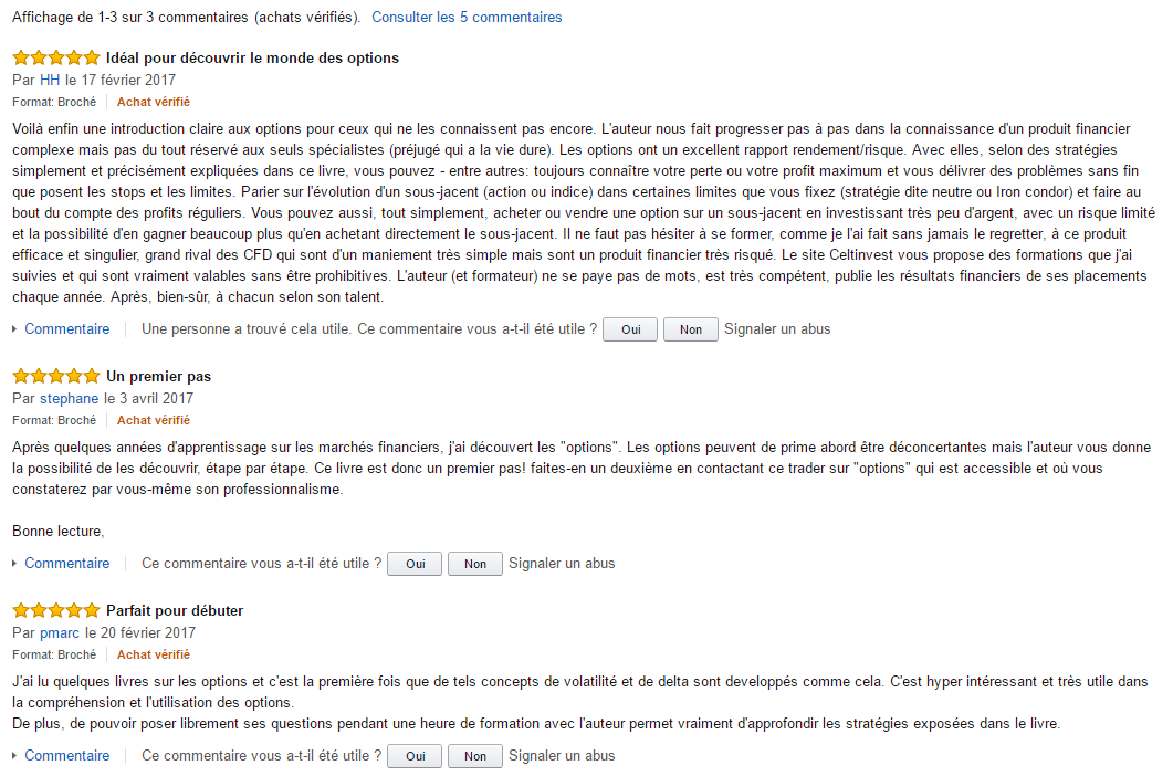 Gagner une formation Celtinvest Commentaires